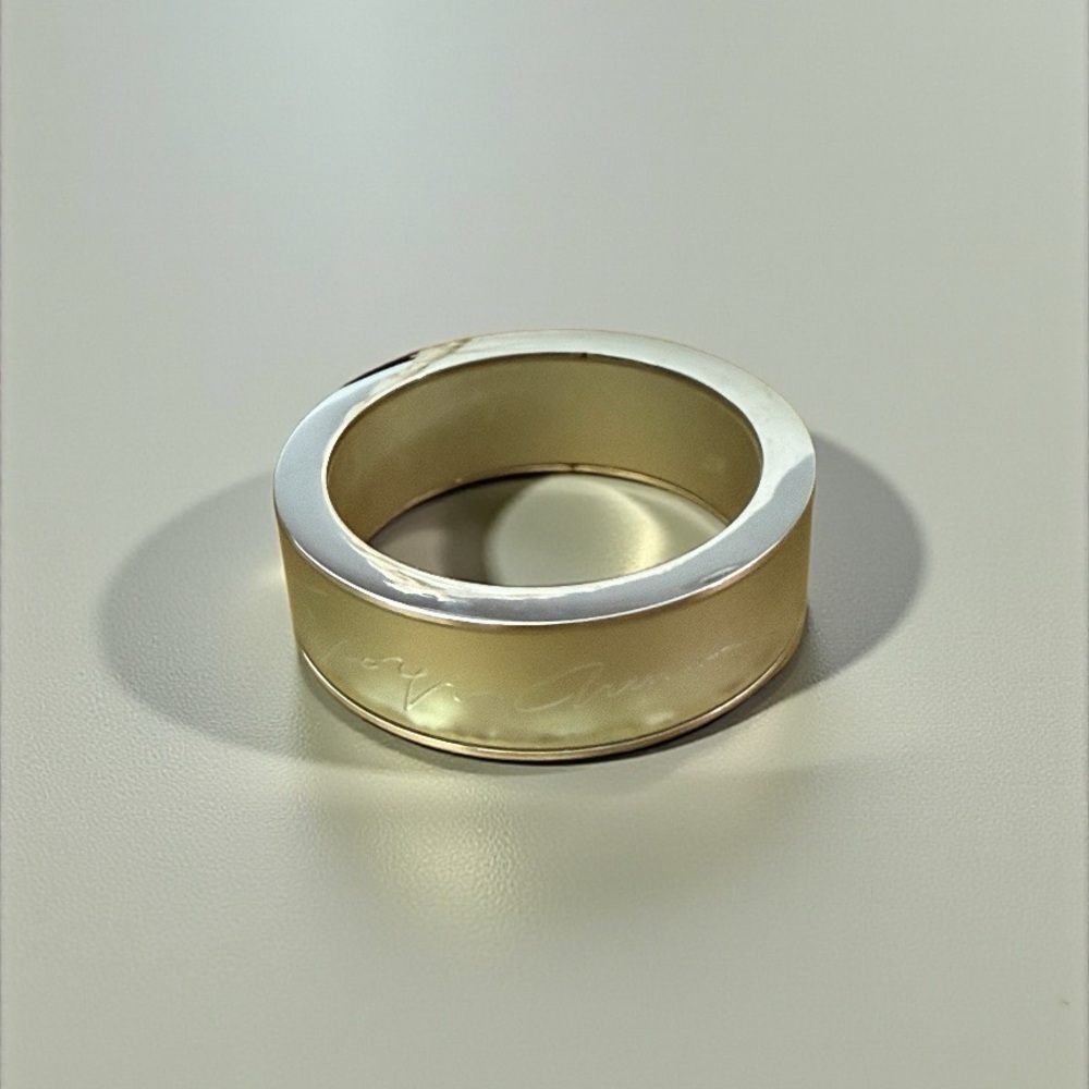 Giorgio Armani couture lucite and silver tone bangle bracelet